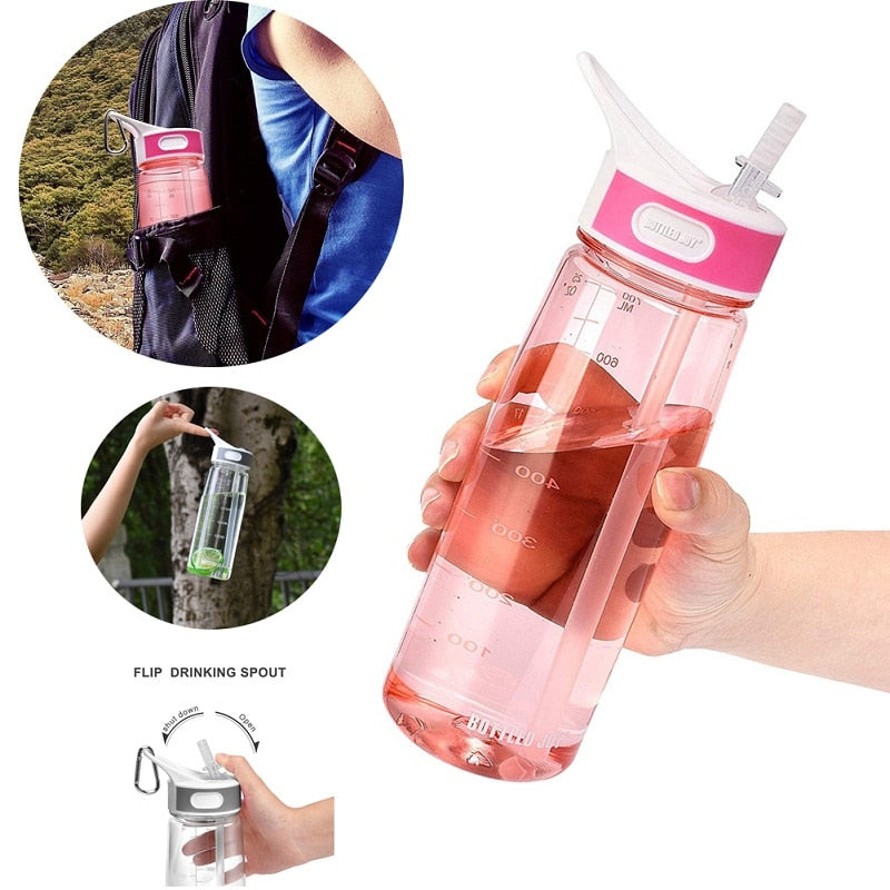 BOTTLE JOY Motivational Plastic Bottle with Flip Top Lid for Sports, 700ml - WBP0018