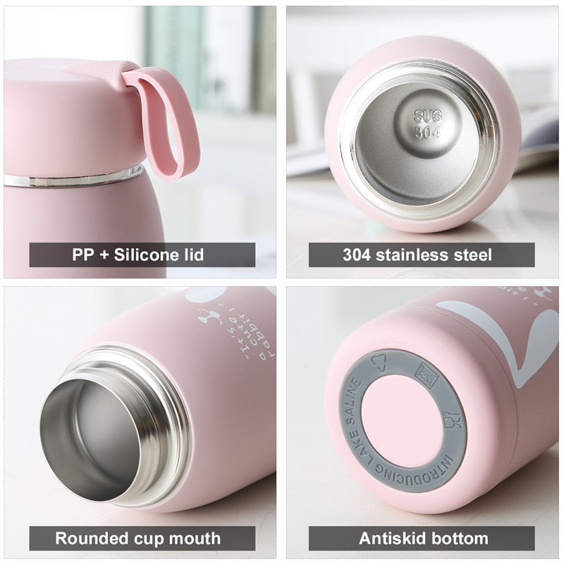 Stainless Steel Kawaii Bottle for Kids, 320ml - WBS0034