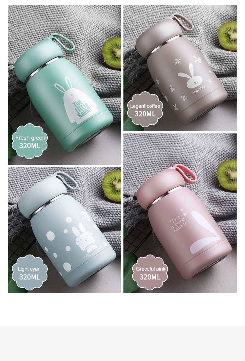 Stainless Steel Kawaii Bottle for Kids, 320ml - WBS0034